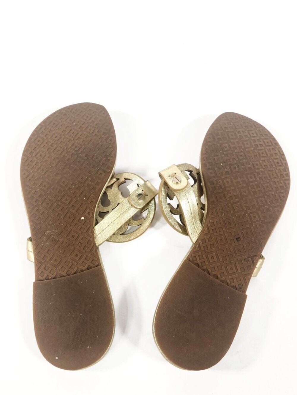 Tory Burch Metallic Gold Miller Sandals Size 7 - Picture 7 of 7